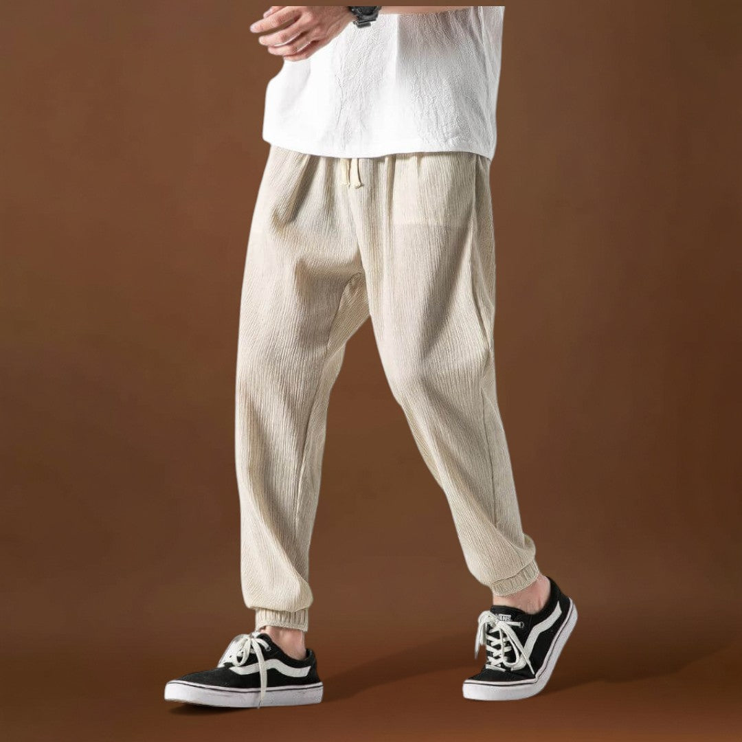 Yoko - Calças japonesas confortáveis Preto