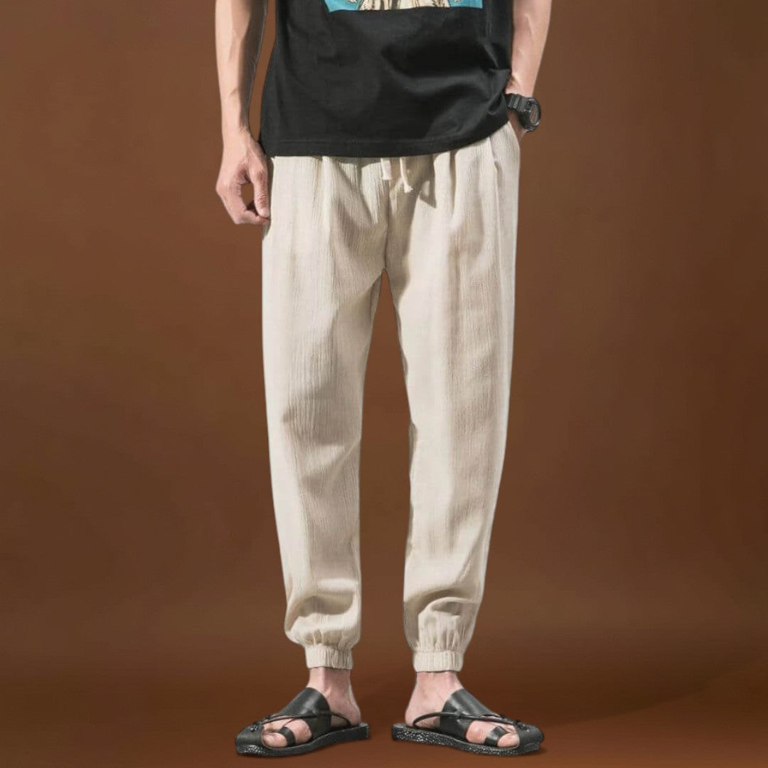 Yoko - Calças japonesas confortáveis Khaki