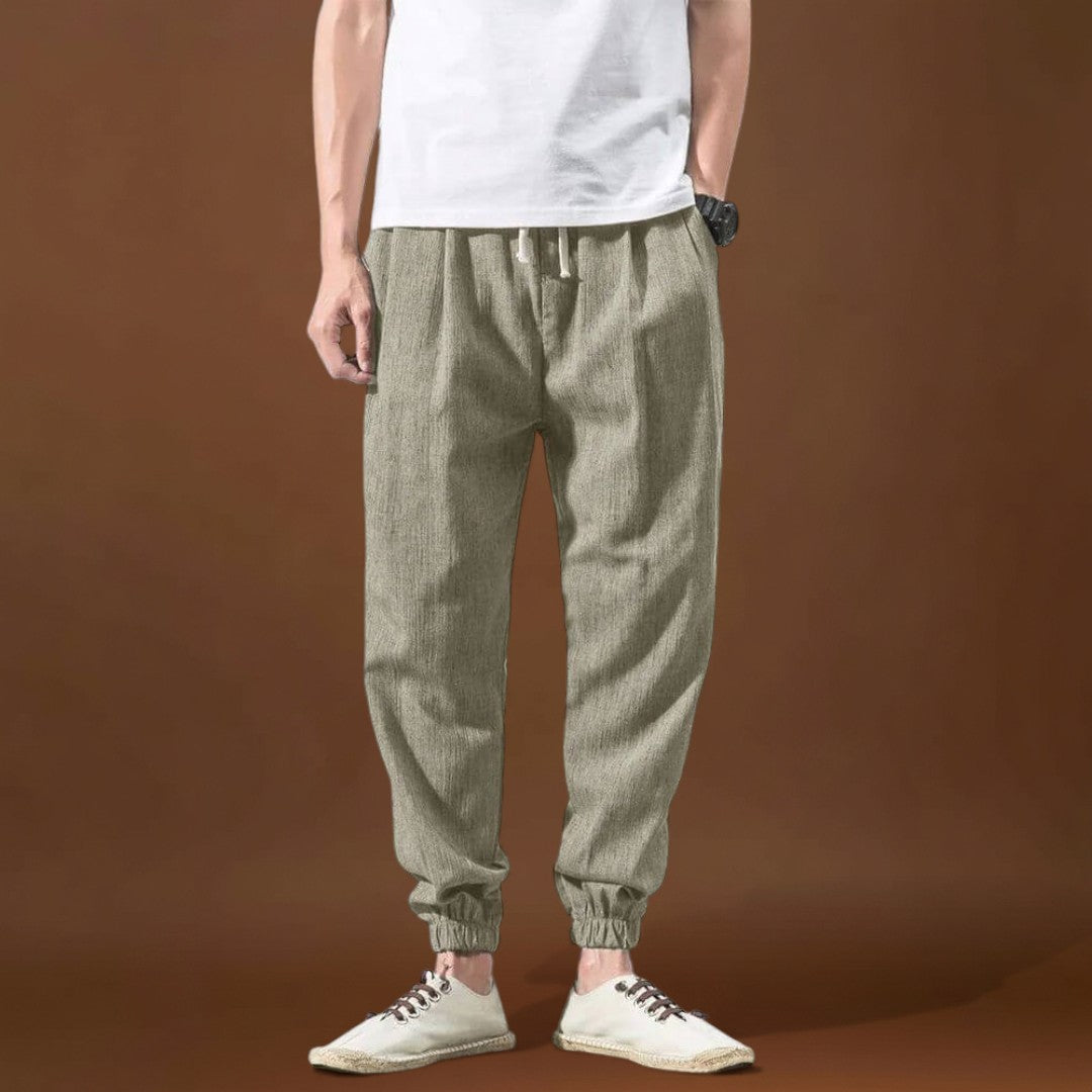 Yoko - Calças japonesas confortáveis Khaki