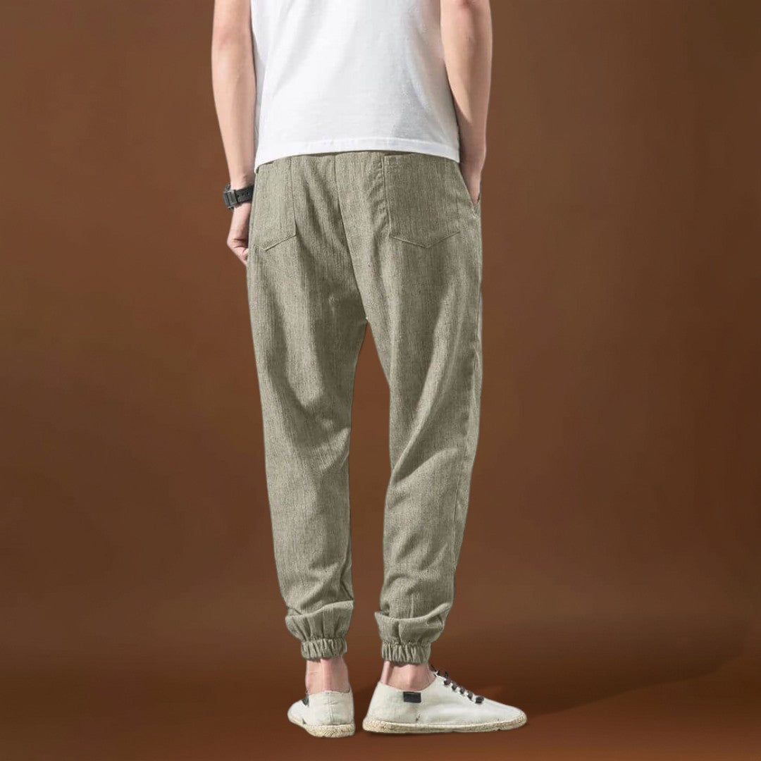 Yoko - Calças japonesas confortáveis Khaki