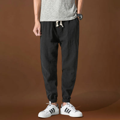 Yoko - Calças japonesas confortáveis Azul claro