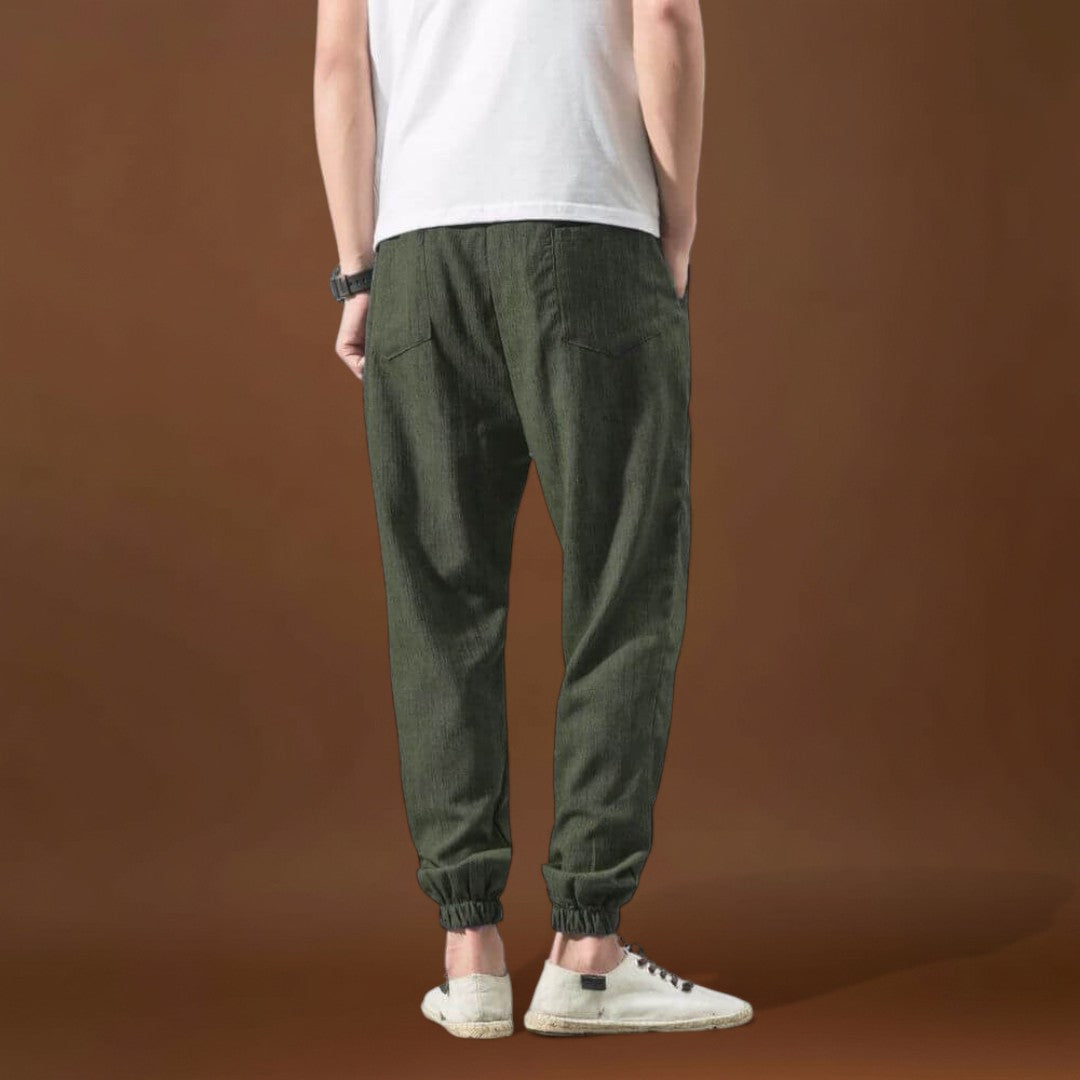 Yoko - Calças japonesas confortáveis Khaki