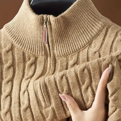 Miguel | Suéter com Zíper TecidoMisturadoUltra Suave