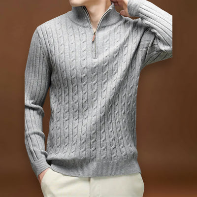 Miguel | Suéter com Zíper TecidoMisturadoUltra Suave