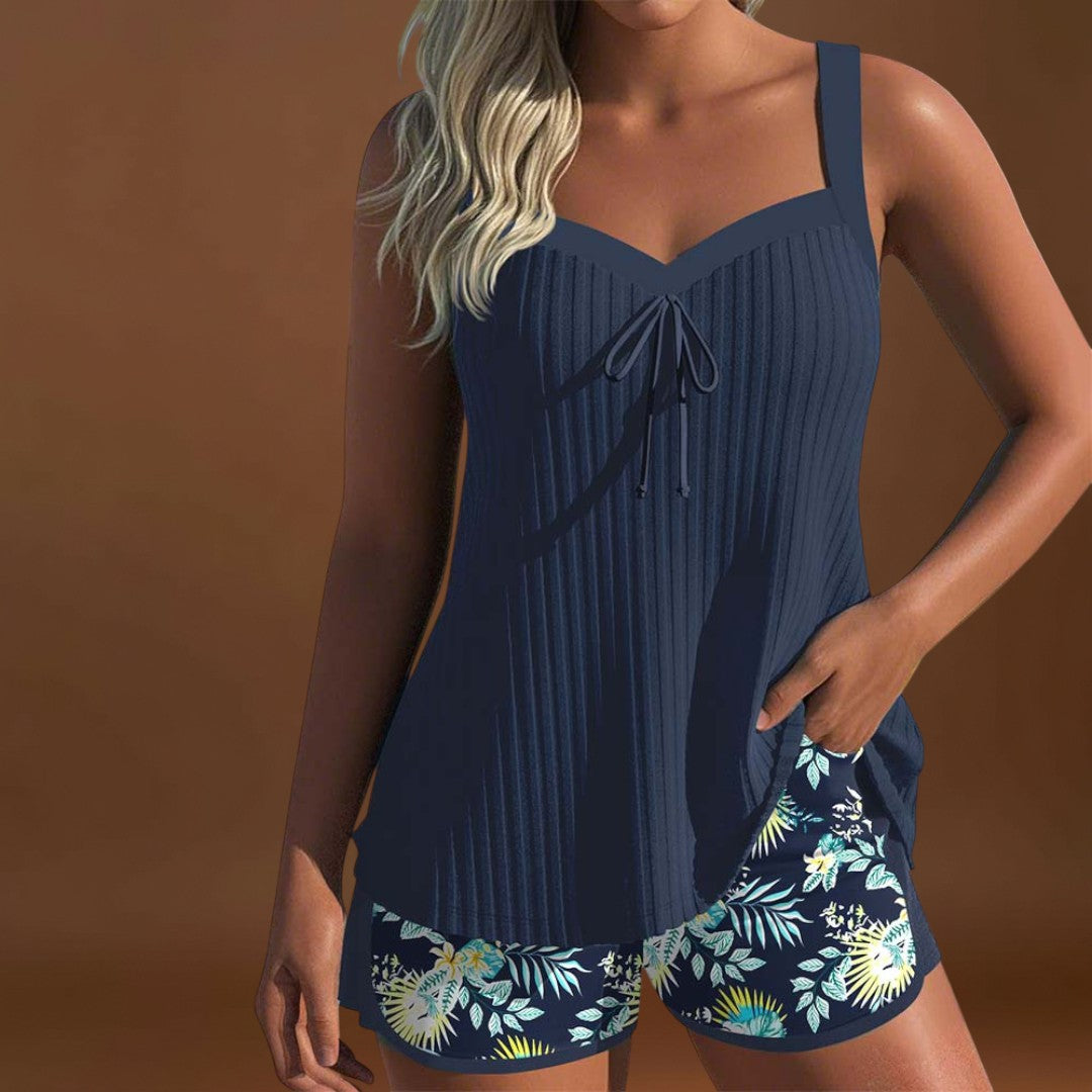 Paula - Conjunto de praia às riscas