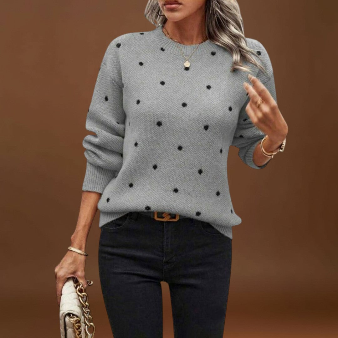 Carina - Camisola de malha com bolinhas