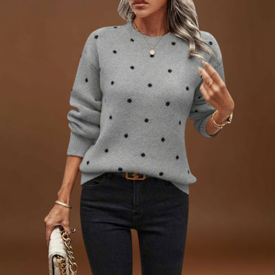 Carina - Camisola de malha com bolinhas