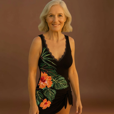 Cátia - Tankini com padrão floral