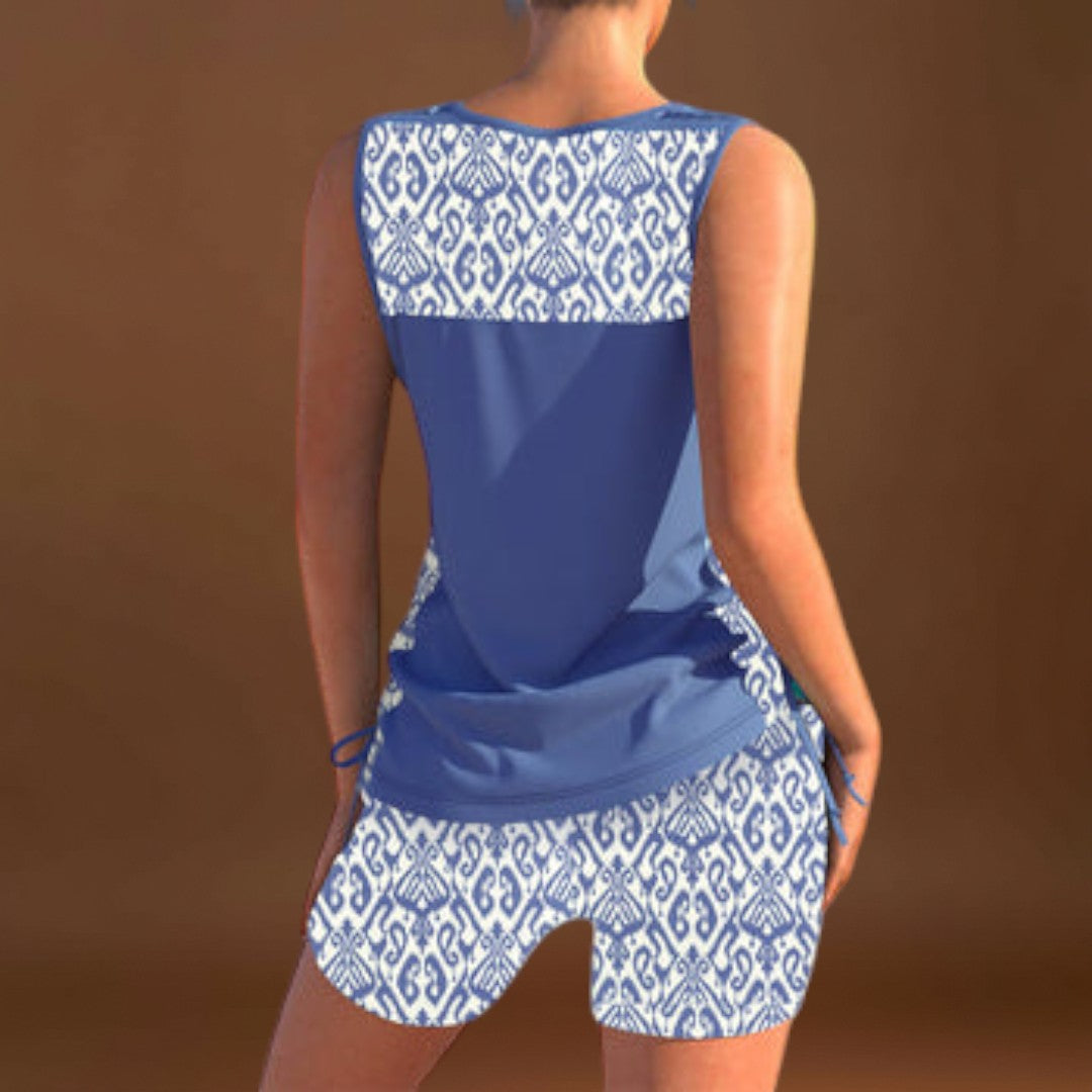 Márcia - Tankini com estampado geométrico