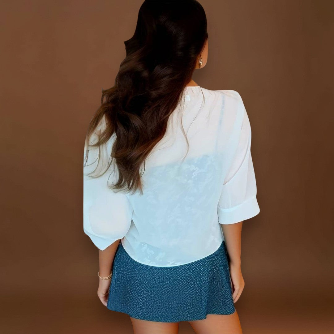 Olivia - Blusa com a frente aberta