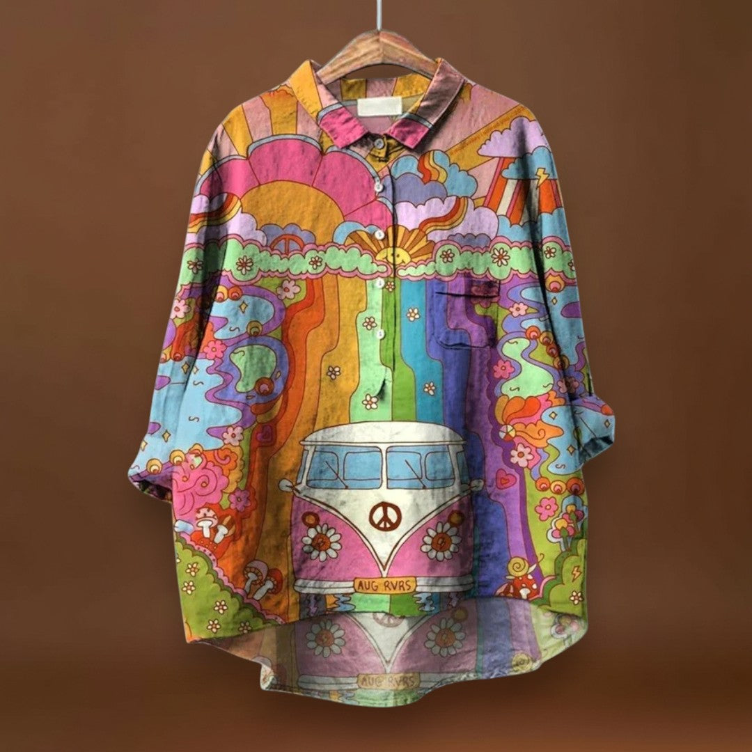 Flora - Camisa de linho de algodão