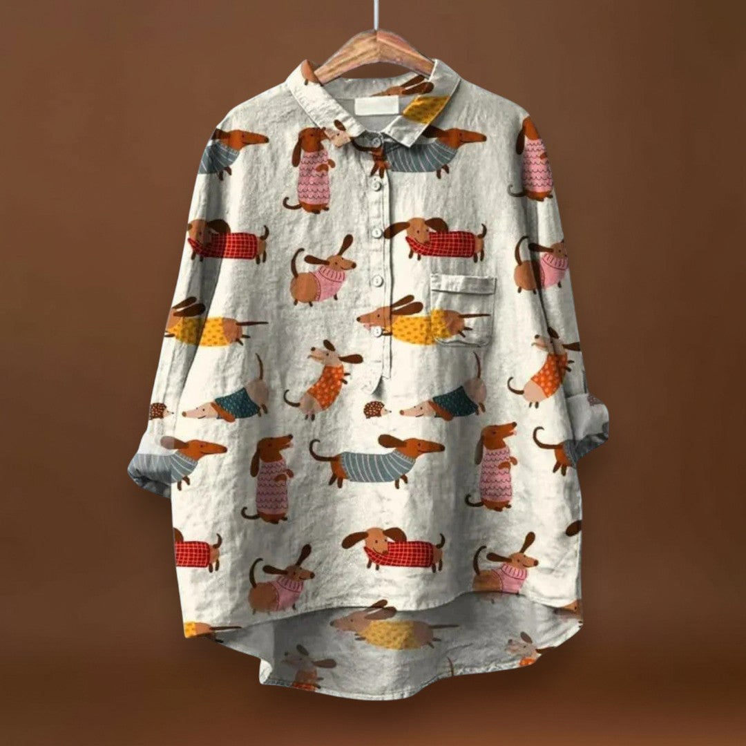 Flora - Camisa de linho de algodão