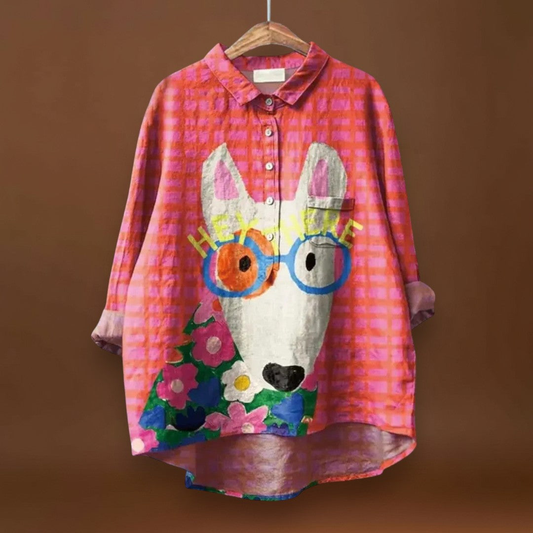 Flora - Camisa de linho de algodão