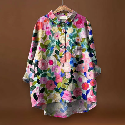 Flora - Camisa de linho de algodão