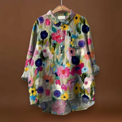 Flora - Camisa de linho de algodão