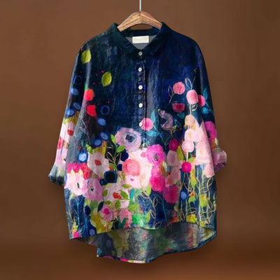 Flora - Camisa de linho de algodão