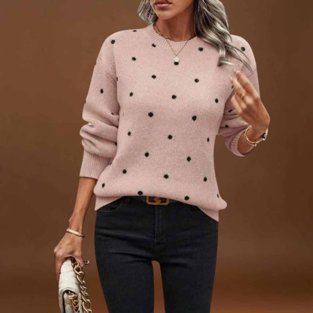 Carina - Camisola de malha com bolinhas