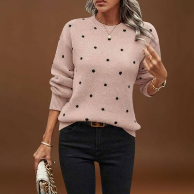 Carina - Camisola de malha com bolinhas