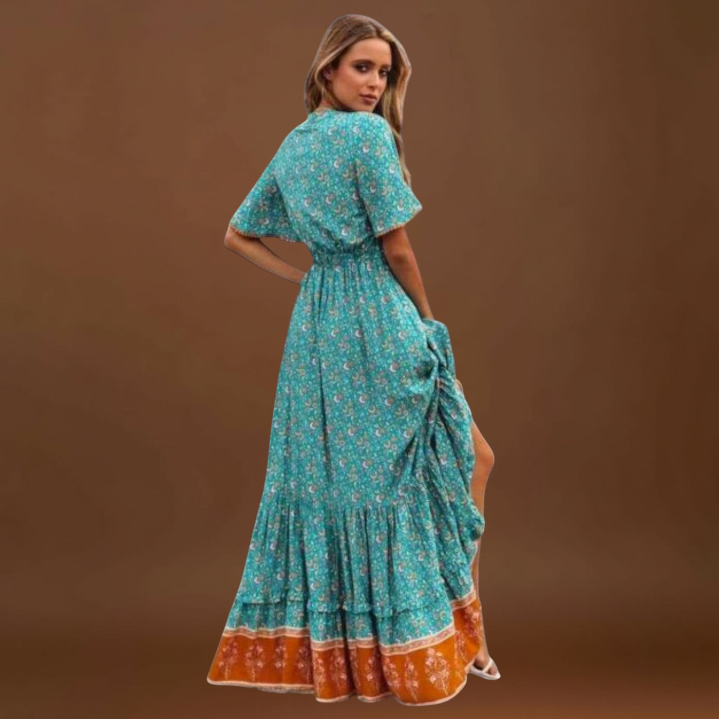 Madalena - Vestido Boho maxi