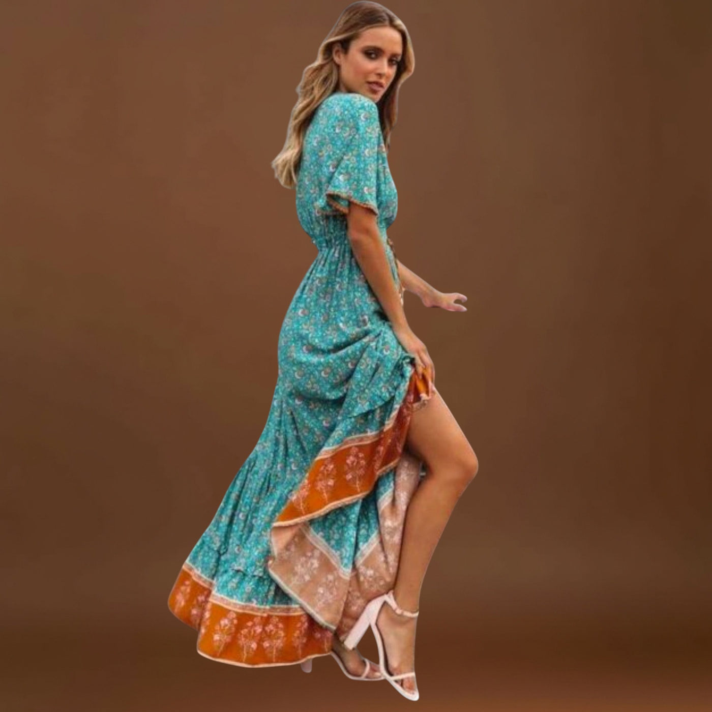Madalena - Vestido Boho maxi