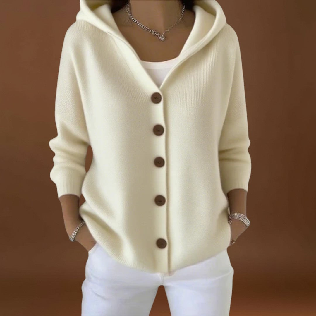 Leonor - Casaco de malha feminino em algodão