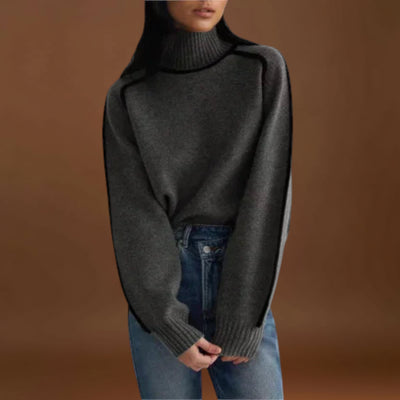 Emilia - Suéter com decote alto suave e elegante