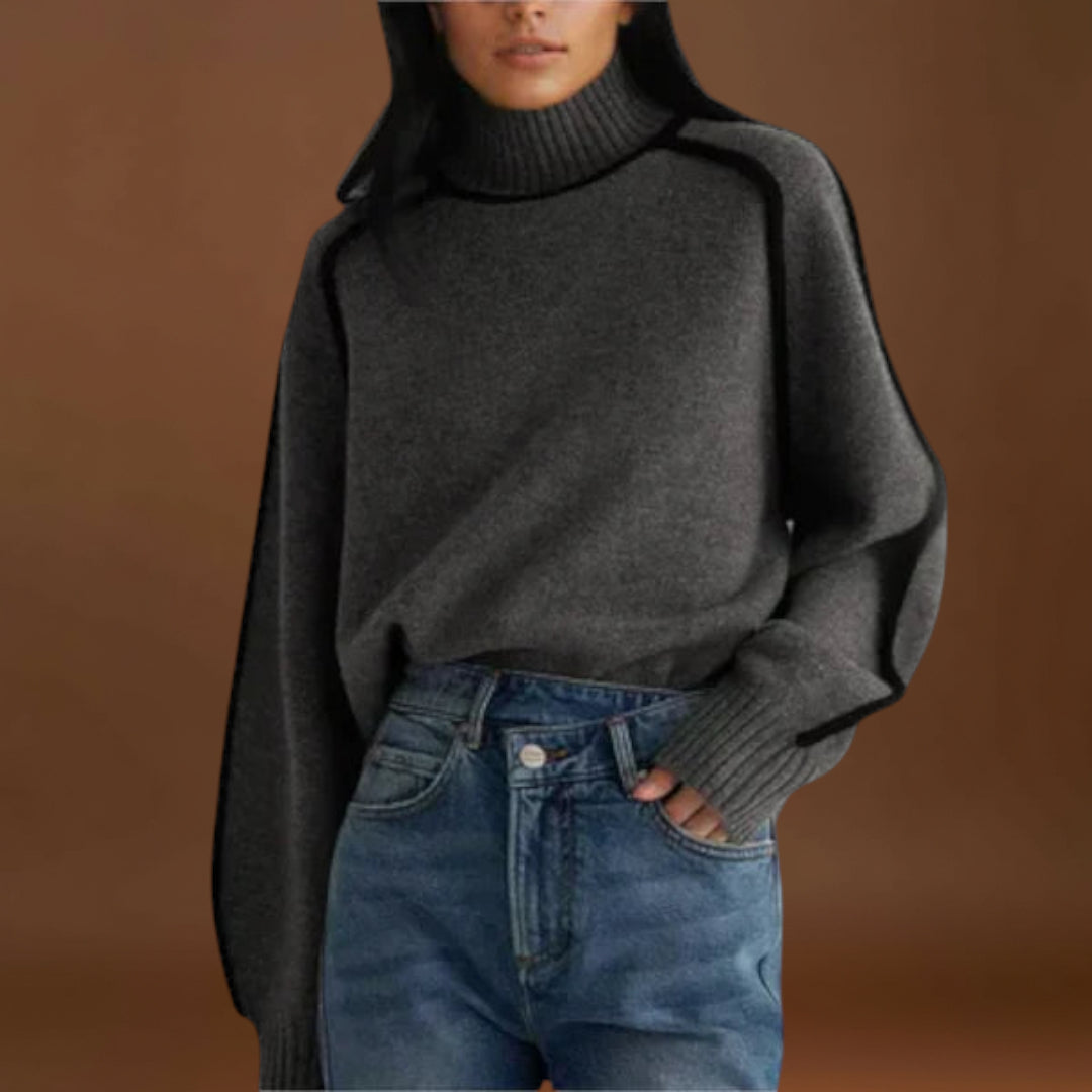 Emilia - Suéter com decote alto suave e elegante