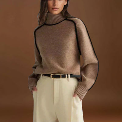 Emilia - Suéter com decote alto suave e elegante