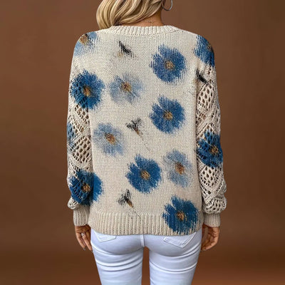 Catarina - Camisola de malha com padrão floral