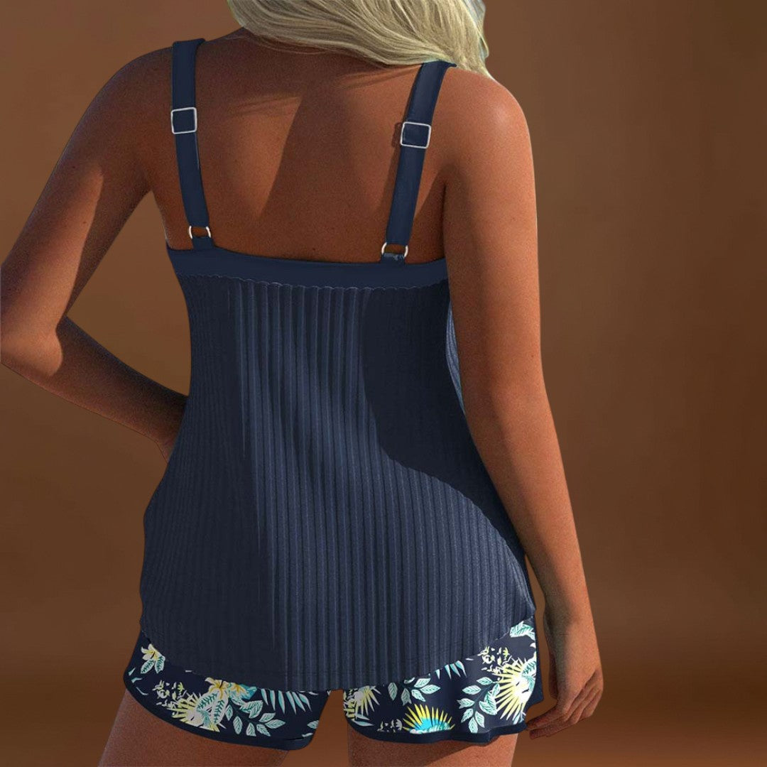 Paula - Conjunto de praia às riscas