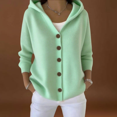 Leonor - Casaco de malha feminino em algodão