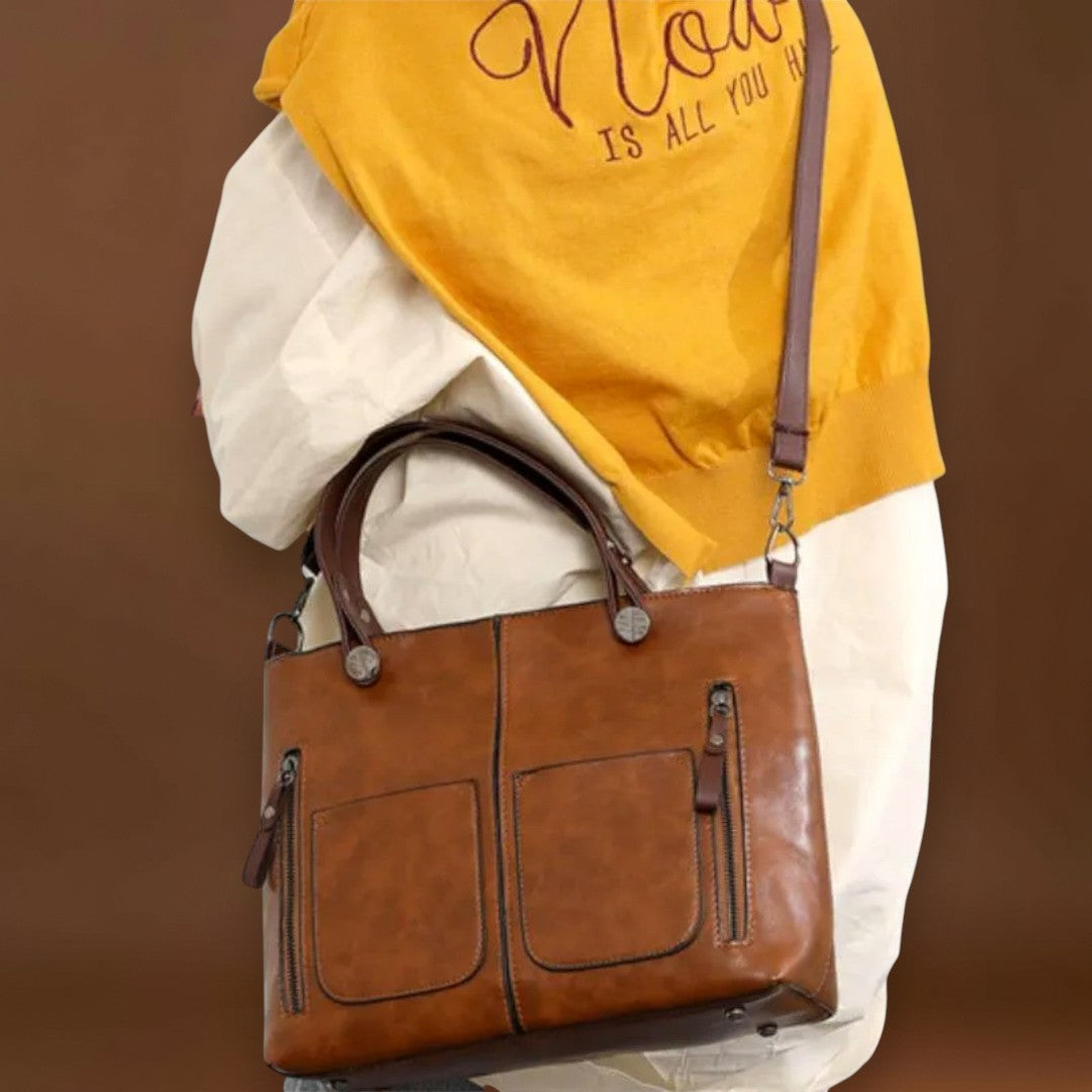 Maria. - Bolsa de couro elegante