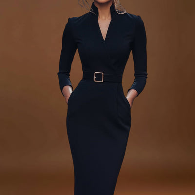 Inês - Vestido Elegante com Cinto