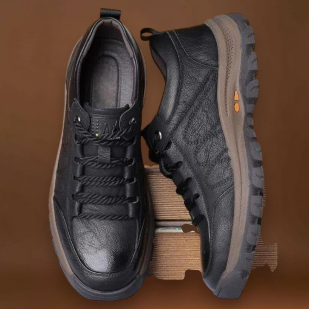 Matt - Sapatos masculinos casuais de couro costurados à mão