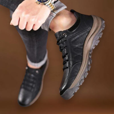 Matt - Sapatos masculinos casuais de couro costurados à mão