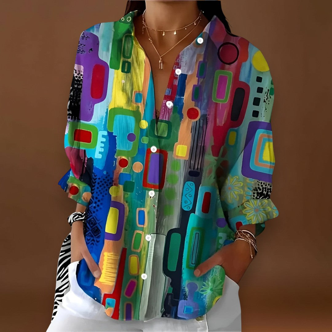 Rute - Camisa Artística Explosão de Cor