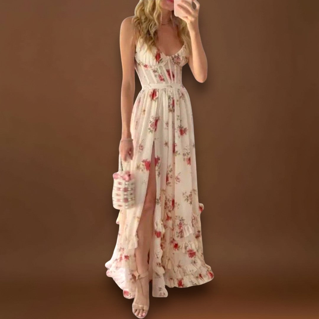 Joana - Vestido com padrão floral