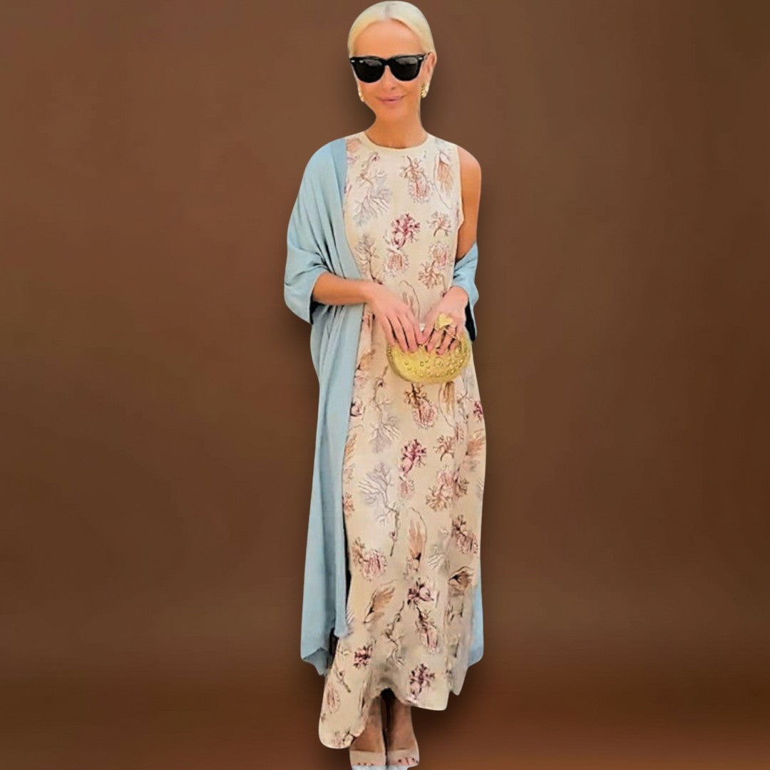 Julia – Vestido maxi com casaco a condizer