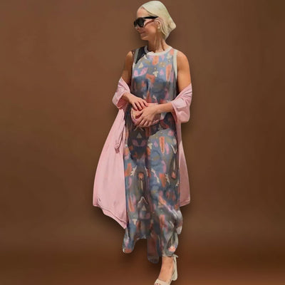 Julia – Vestido maxi com casaco a condizer