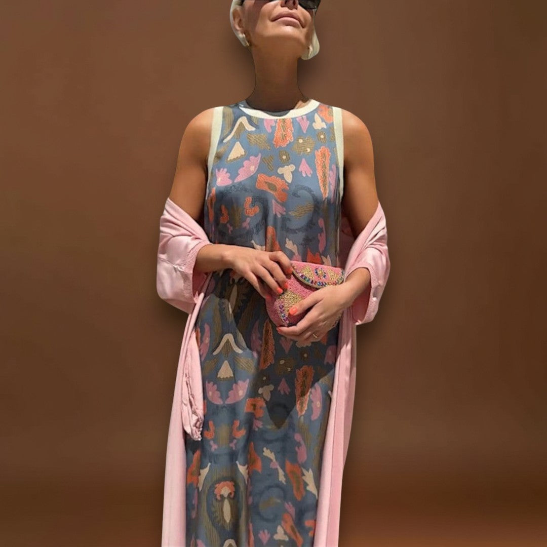 Julia – Vestido maxi com casaco a condizer