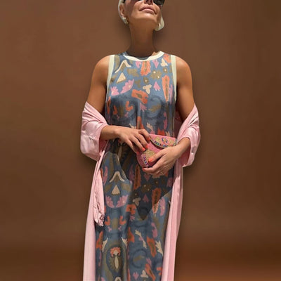 Julia – Vestido maxi com casaco a condizer